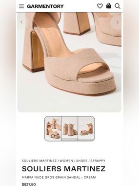 SOULIERS MARTINEZ MARFA GROS GRAIN SANDAL - size 38